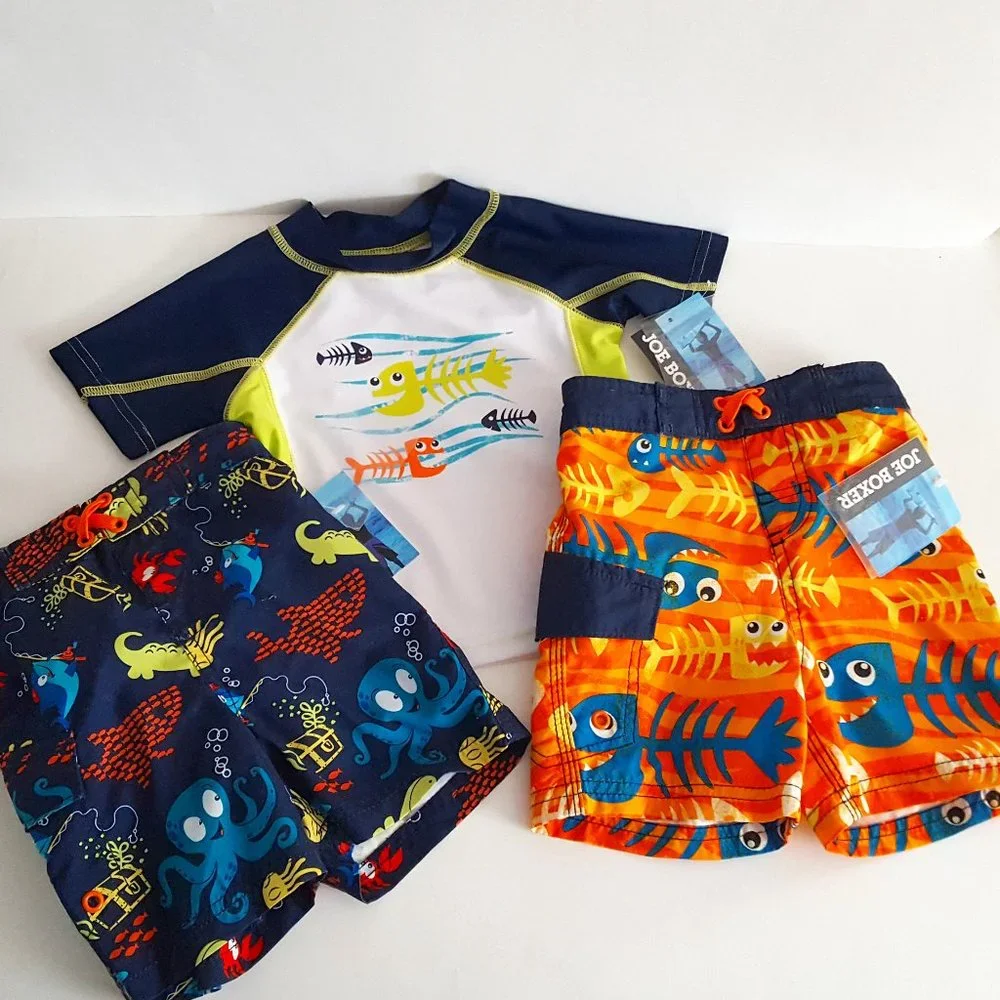 Bathing Suit Rash Guard Swim Trunks Infant